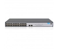 Коммутатор HP 1420-24G-2SFP Switch (24 ports 10/100/1000 + 2 SFP 100/1000, unmanaged, fanless, 19") (JH017A#ABB)